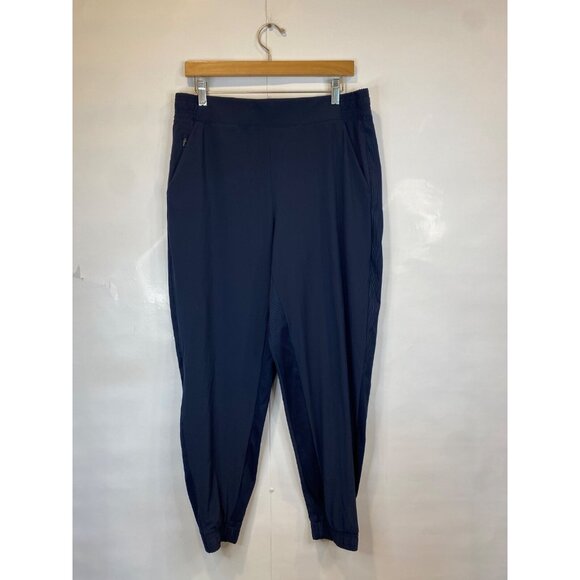 Athleta Navy Blue Brooklyn Jogger Pant Women's 14 Travel Commute Elastic Waist - Picture 2 of 8